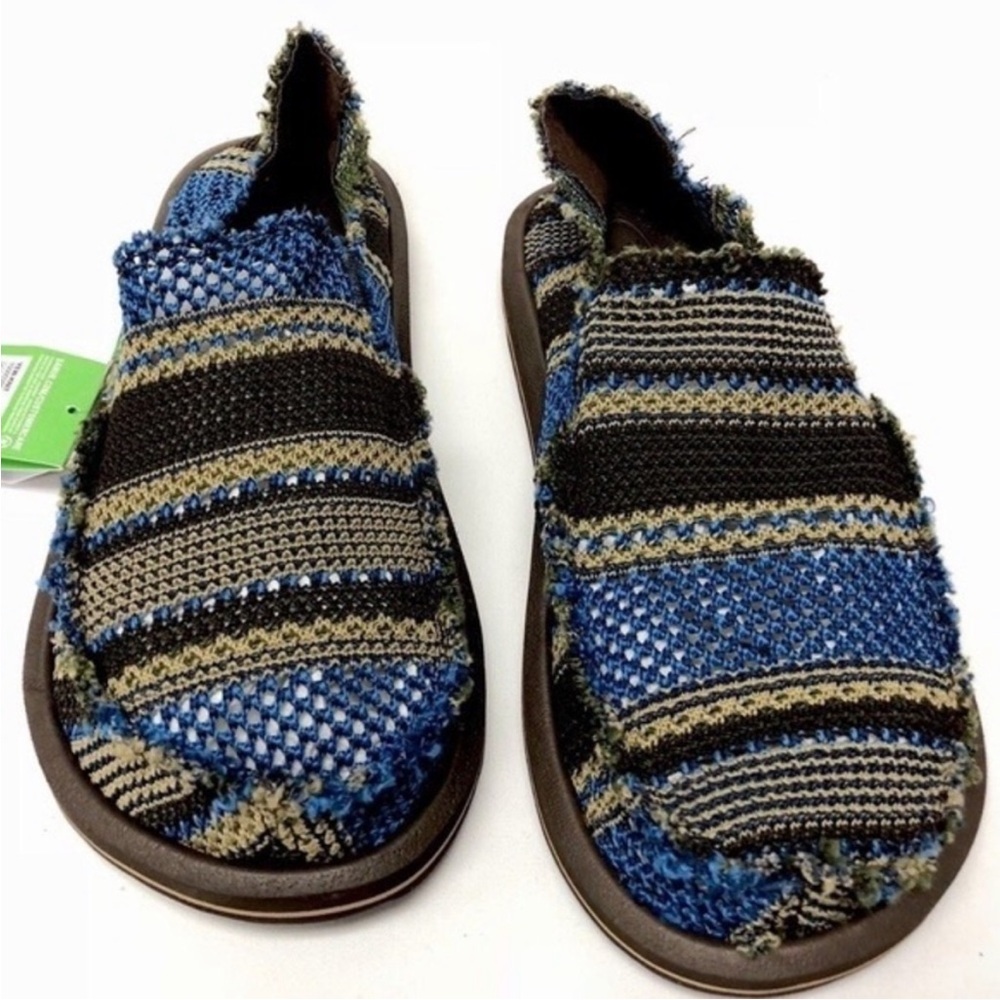 NWT Sanuk knit sidewalker surfer loafers size 8